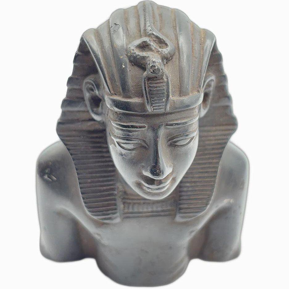 Hand Carved Ebony Wood King Tut Tutankhamen Pharaoh Bust Book Ends Signed 1974 For Sale 2