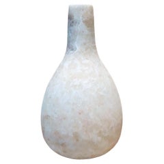 Hand-Carved Egyptian Alabaster Bottle