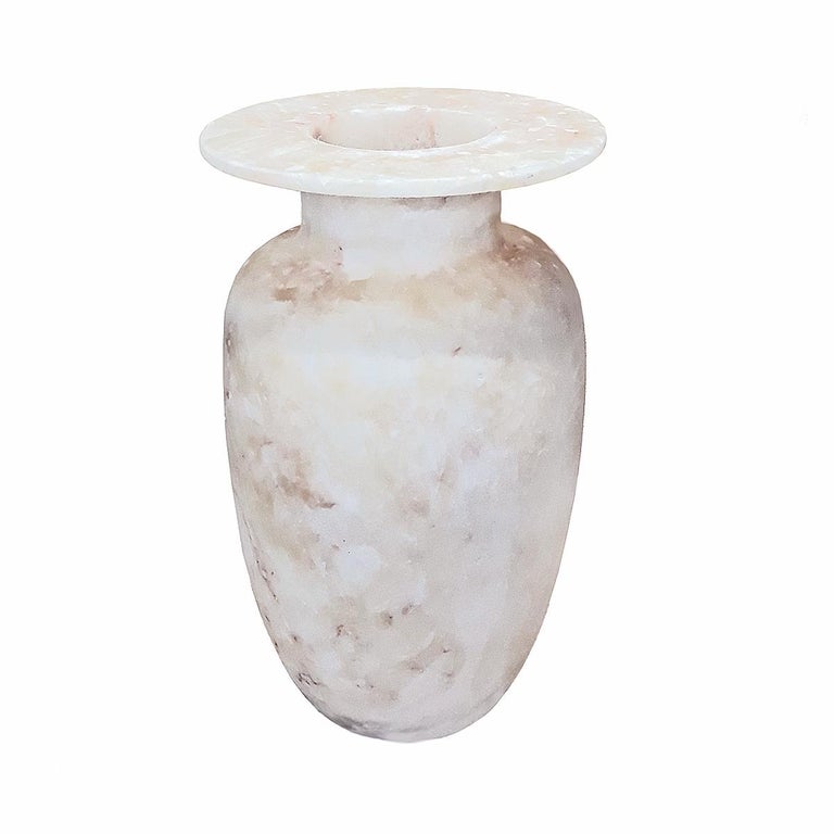 HandCarved Egyptian Alabaster Vase at 1stDibs