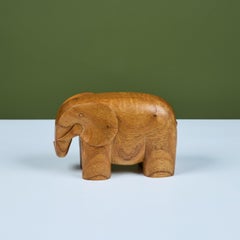 Hand Carved Elephant Figurine