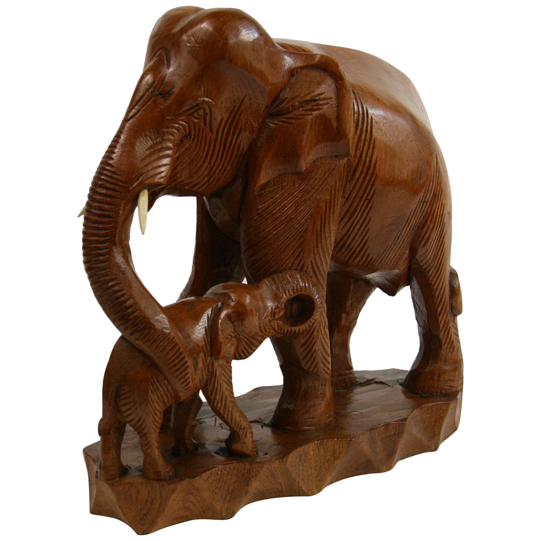 Hand Carved Elephant Sculpture