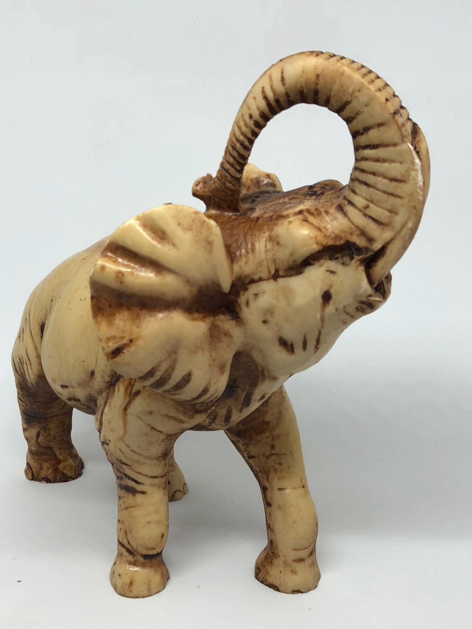 Hand-Carved Elephant Soapstone Sculpture Mid-Century Modern, 1970s 2