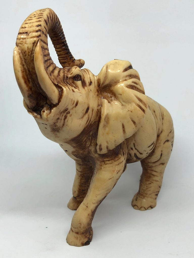 HandCarved Elephant Soapstone Sculpture MidCentury Modern, 1970s For