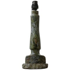 Hand Carved English Cornish Stone Table Lamp