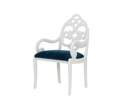 Hand Carved English Regency-Inspired Dining Chair