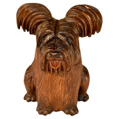 Handgeschnitzte englische Yorkshire Terrier-Box, CIRCA 1930er Jahre