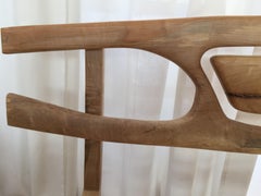 Hand Carved Sculpted Maple Entry Bench