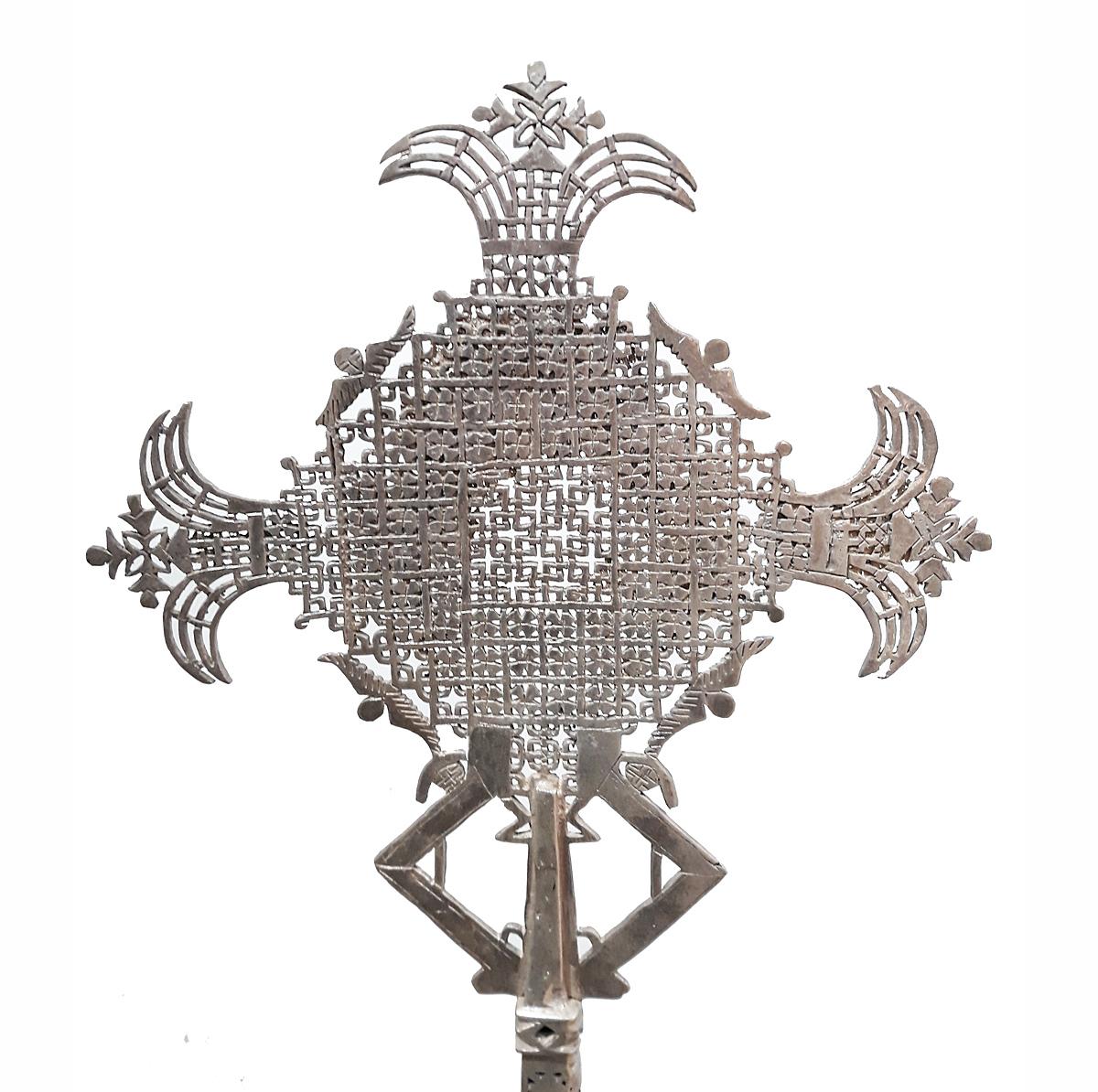Silver Hand-Carved Ethiopian Cross