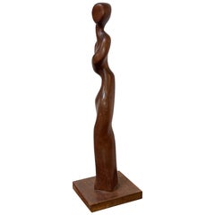 Figura di donna scolpita a mano Scultura in teak