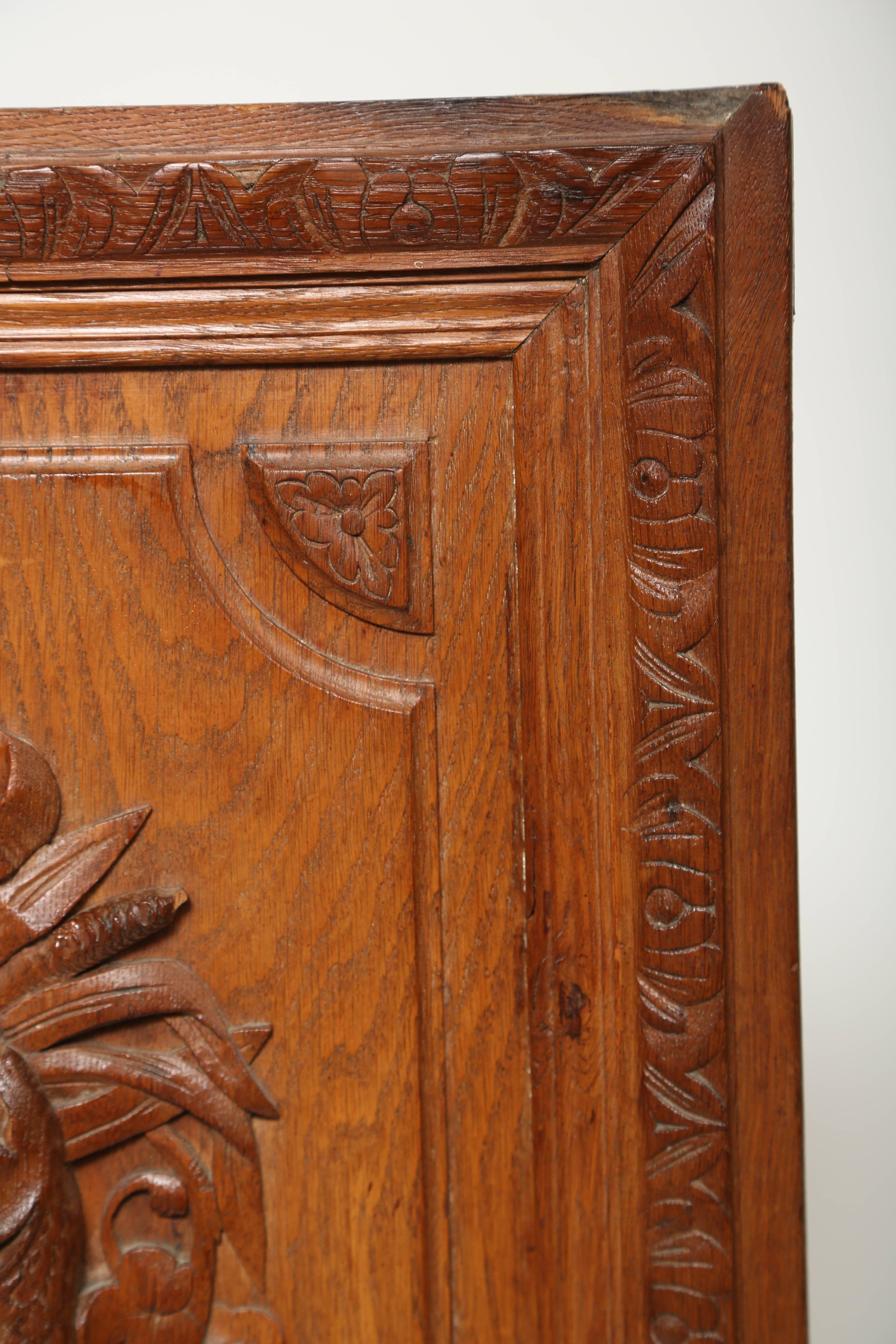 French Provincial Hand-Carved Fishing Trophy Panel