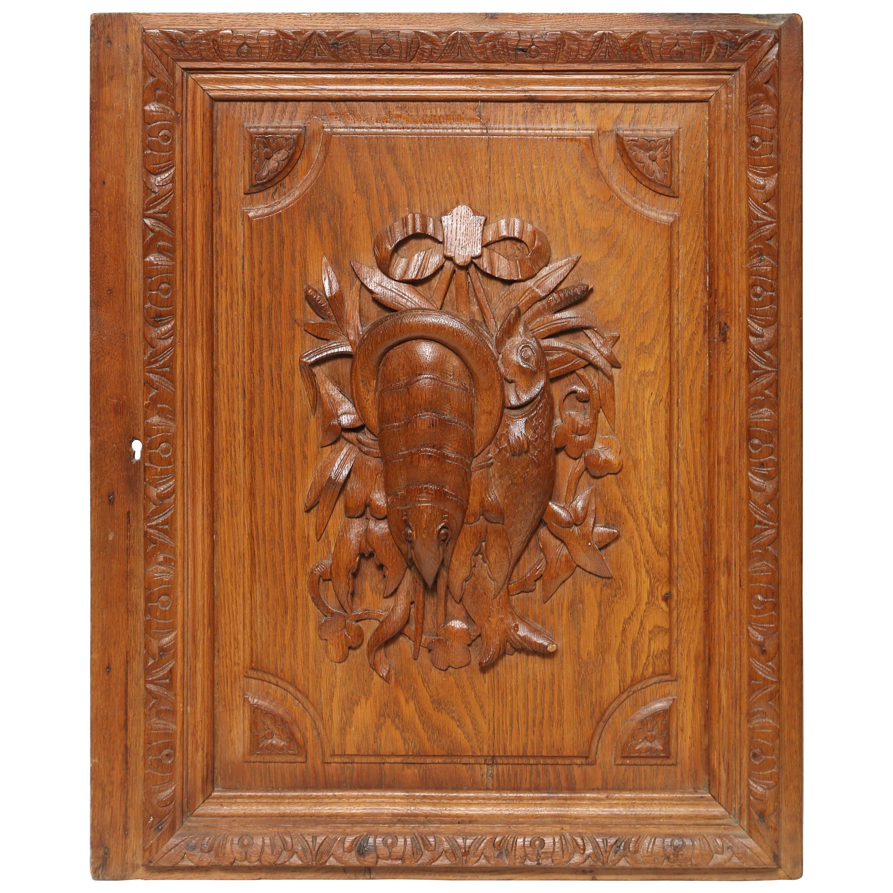 Hand-Carved Fishing Trophy Panel