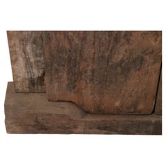 Hand Carved Folk art Balinese teak door, original frame late 19th -early 20th C