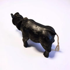 Hand carved folk art cow figure, Netherlands 1920s