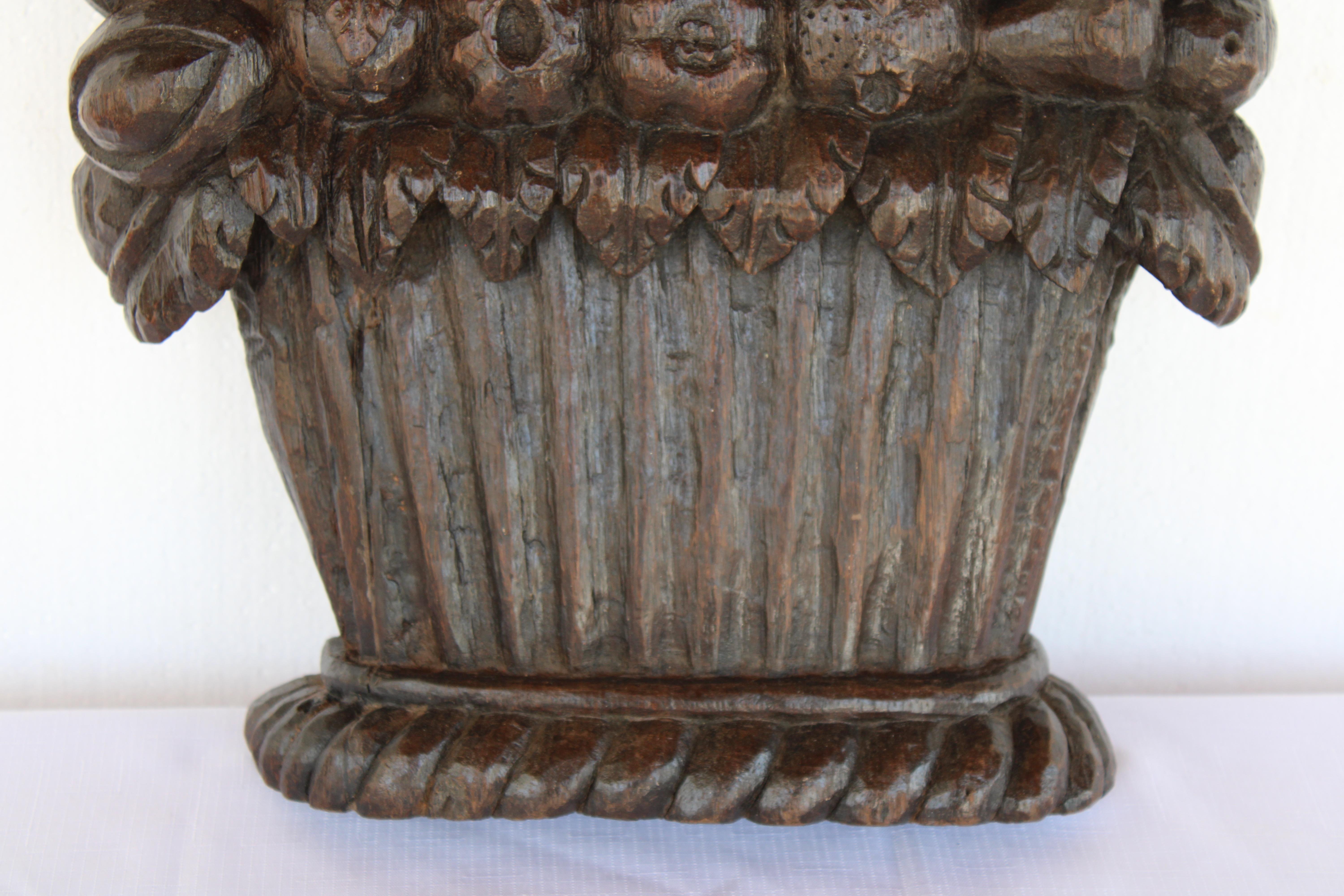 Cesta de Madera de Arte Popular Tallada a Mano Arte popular en venta
