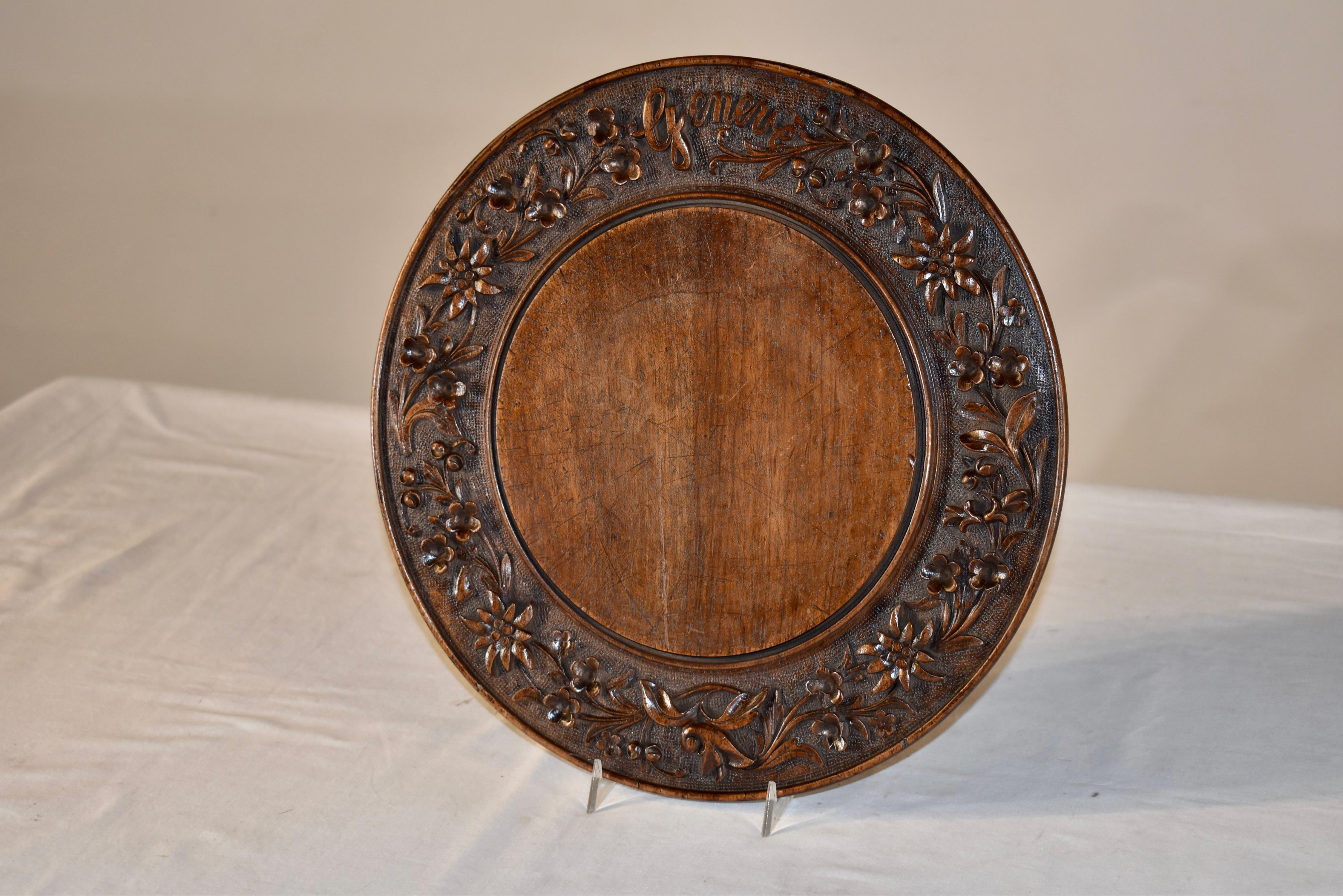 Hand-Carved French Bread Board, Circa 1900 1