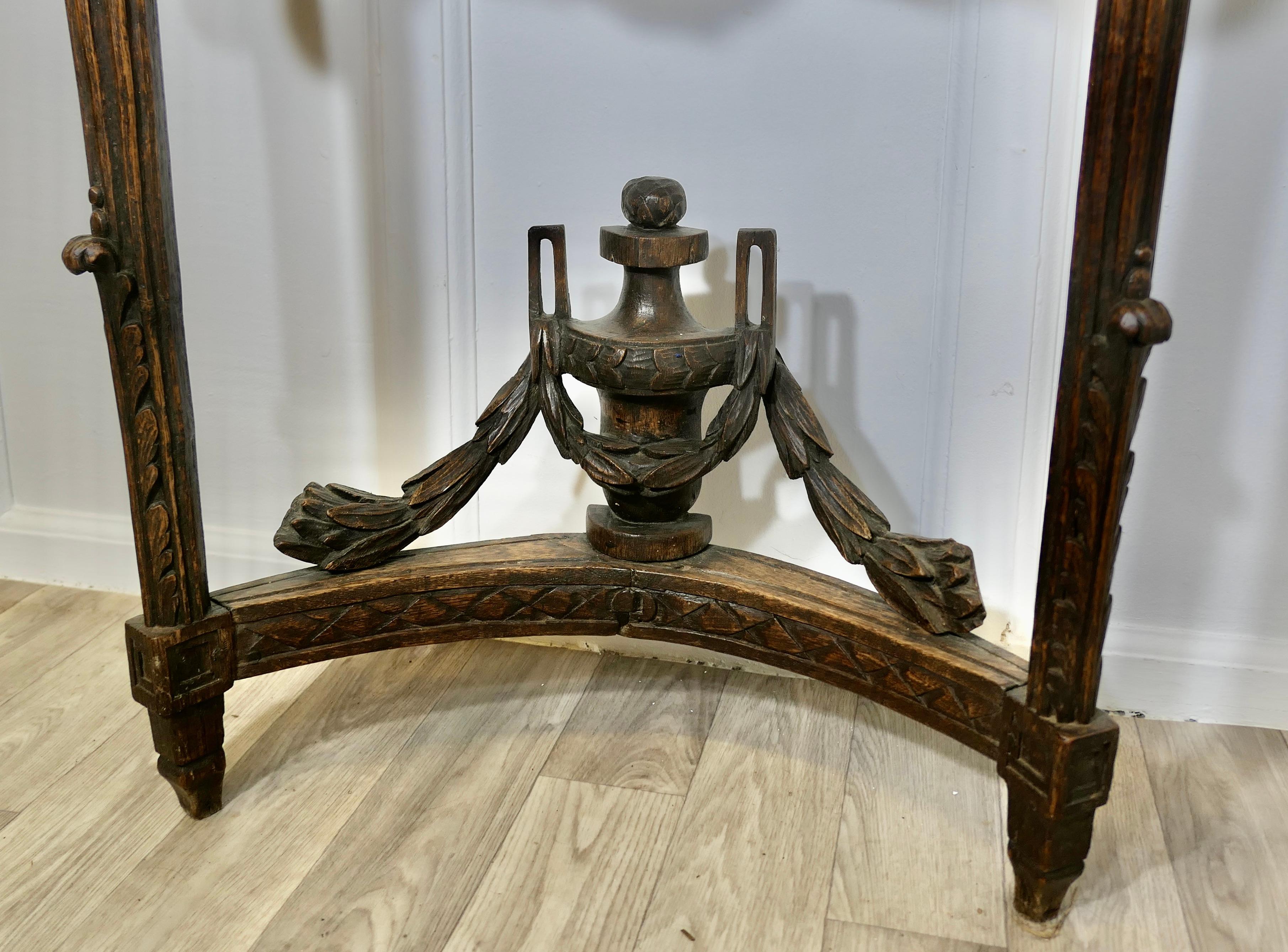 Hand Carved French Console Table, with Granite Top For Sale 5