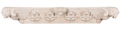 19th Century French Architectural Element, Hand-carved Marble, Sculpted Birds