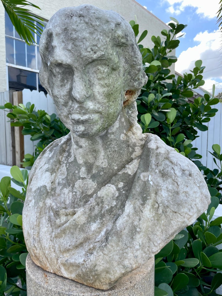 Hand Carved French Marble Bust For Sale at 1stDibs