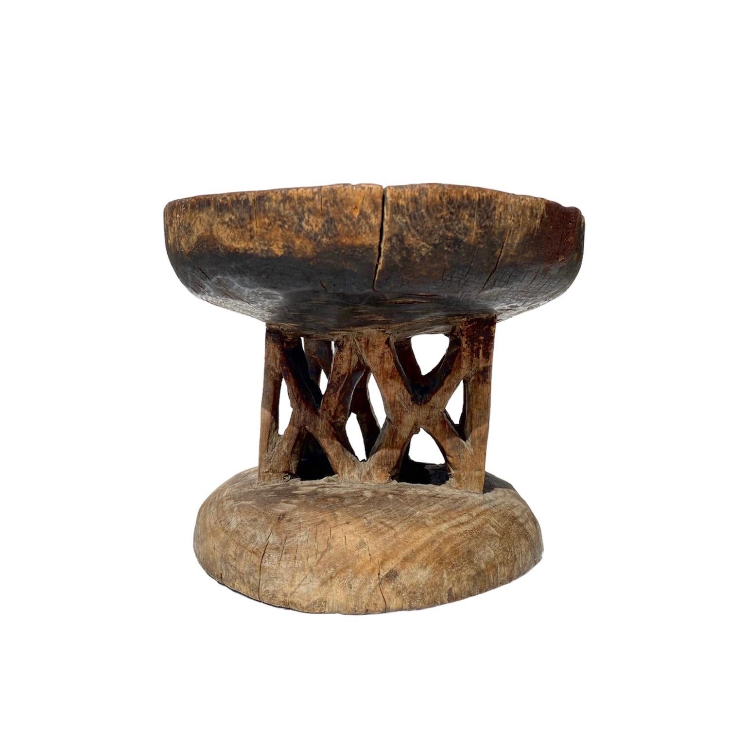 20th Century Hand Carved from Single Piece of Wood, Tonga Stool  For Sale
