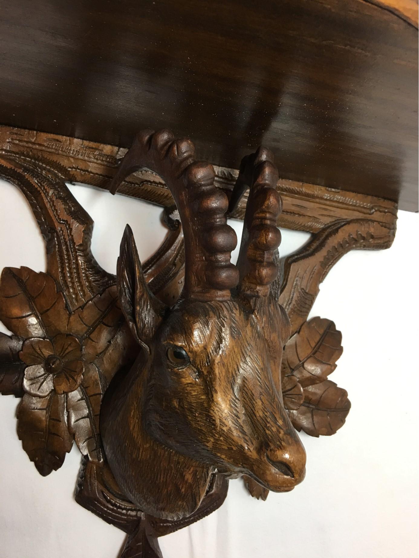 A beautiful hand carved original Swiss Forest ibex wall hanging decoration that will add a Classic ambiance to any appropriate room. It is highly likely to be a 