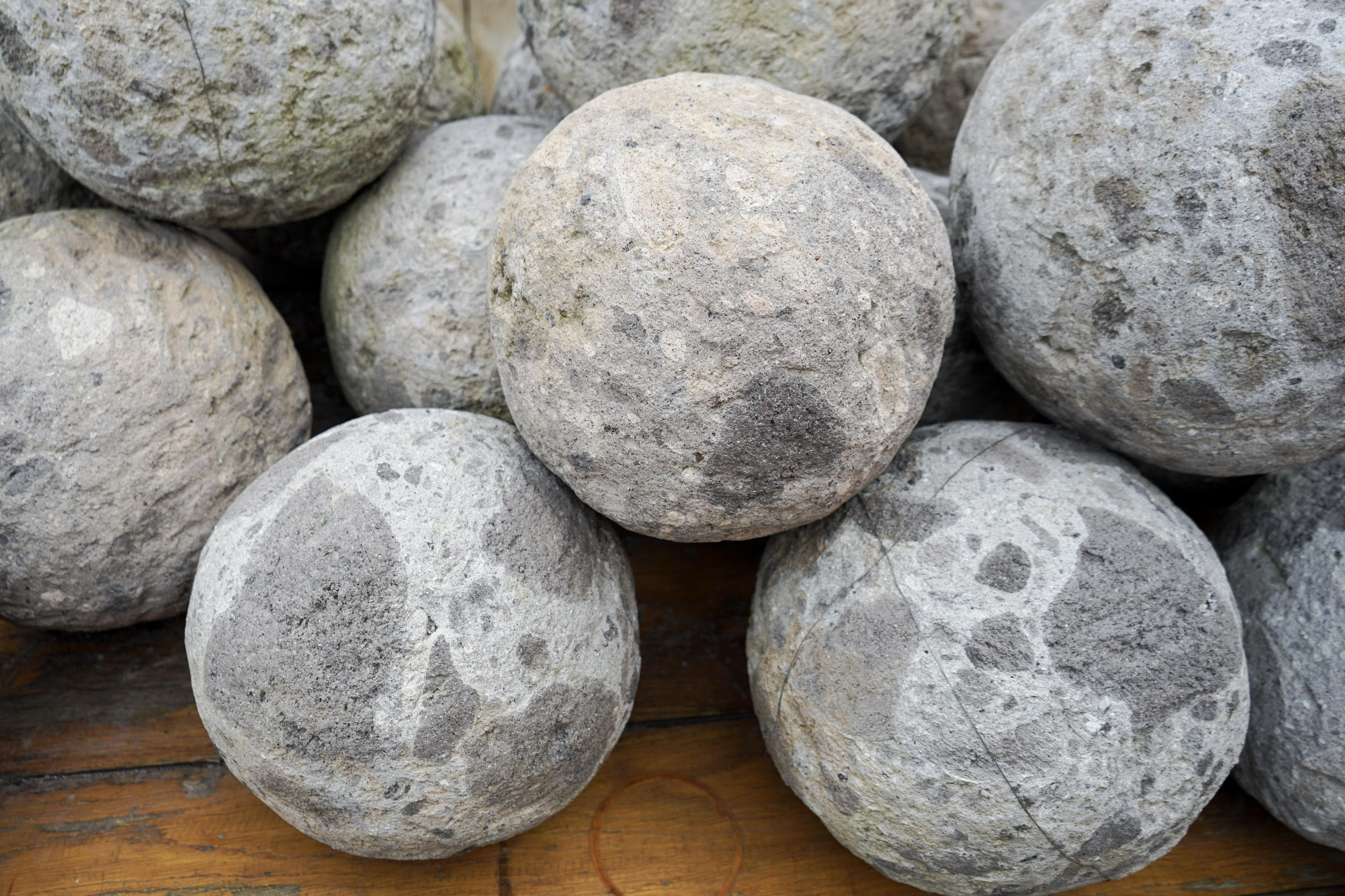 large stone balls for garden