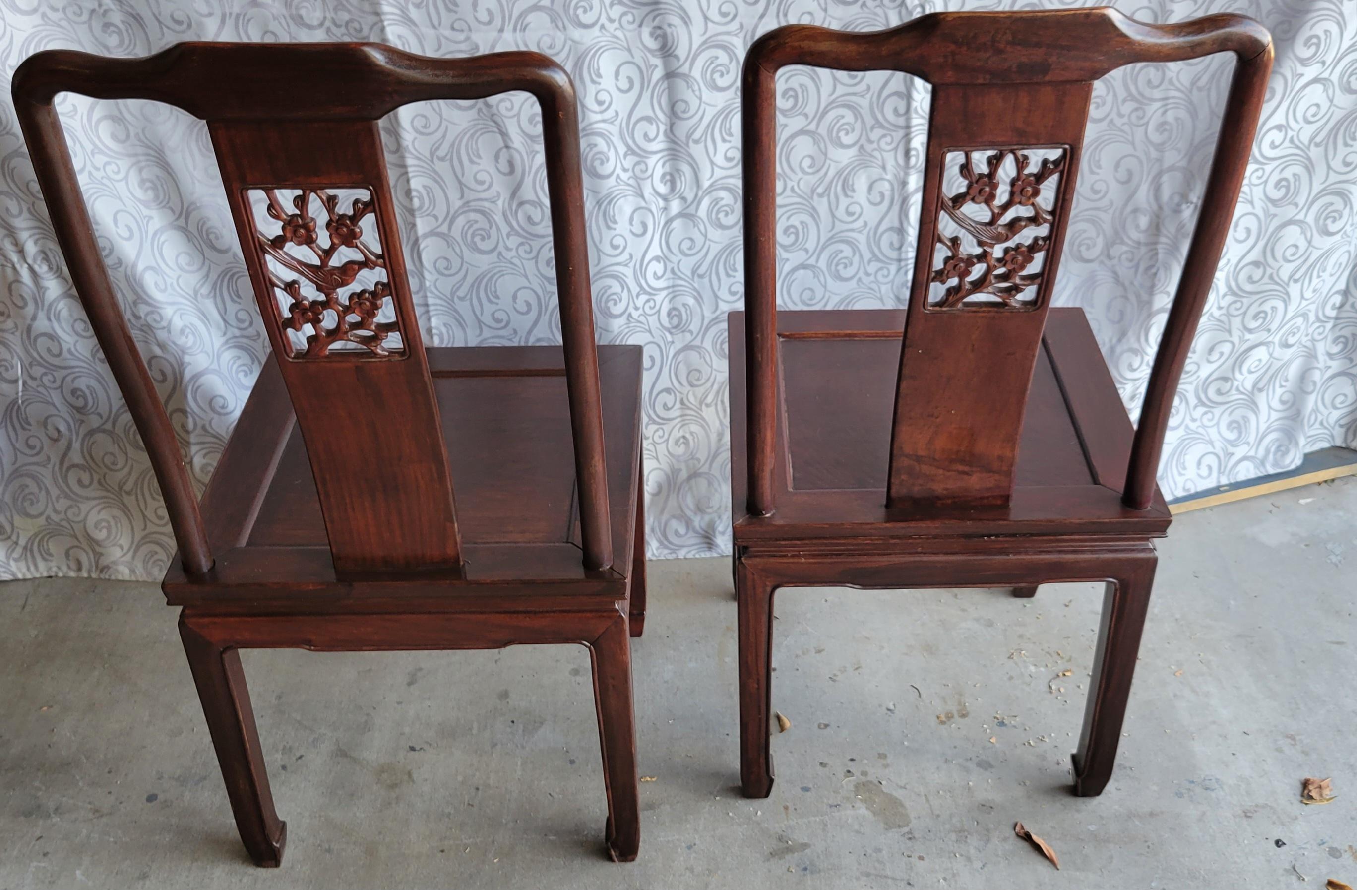 Vintage George Zee and Co. Mahogany Side Chairs - set of 2 For Sale 2