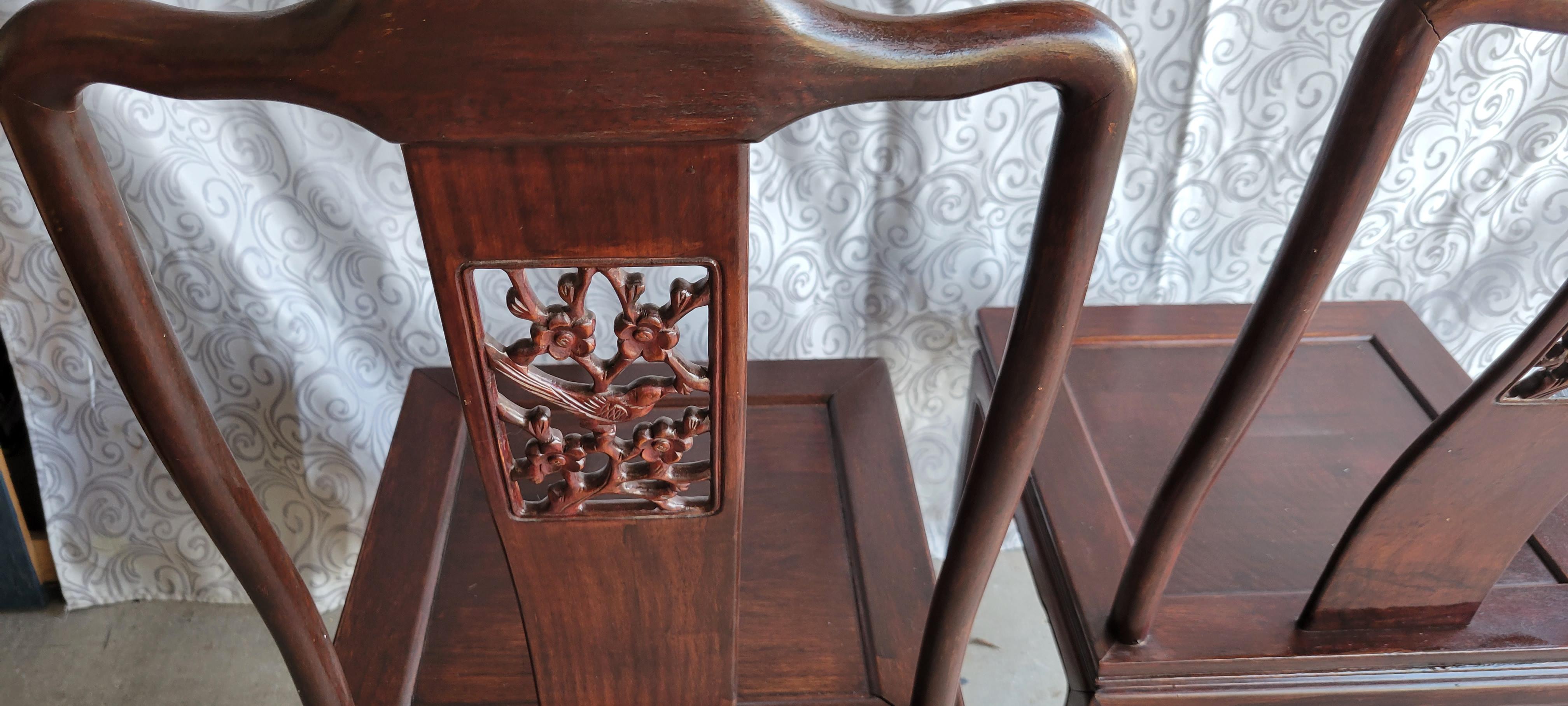 Vintage George Zee and Co. Mahogany Side Chairs - set of 2 For Sale 4