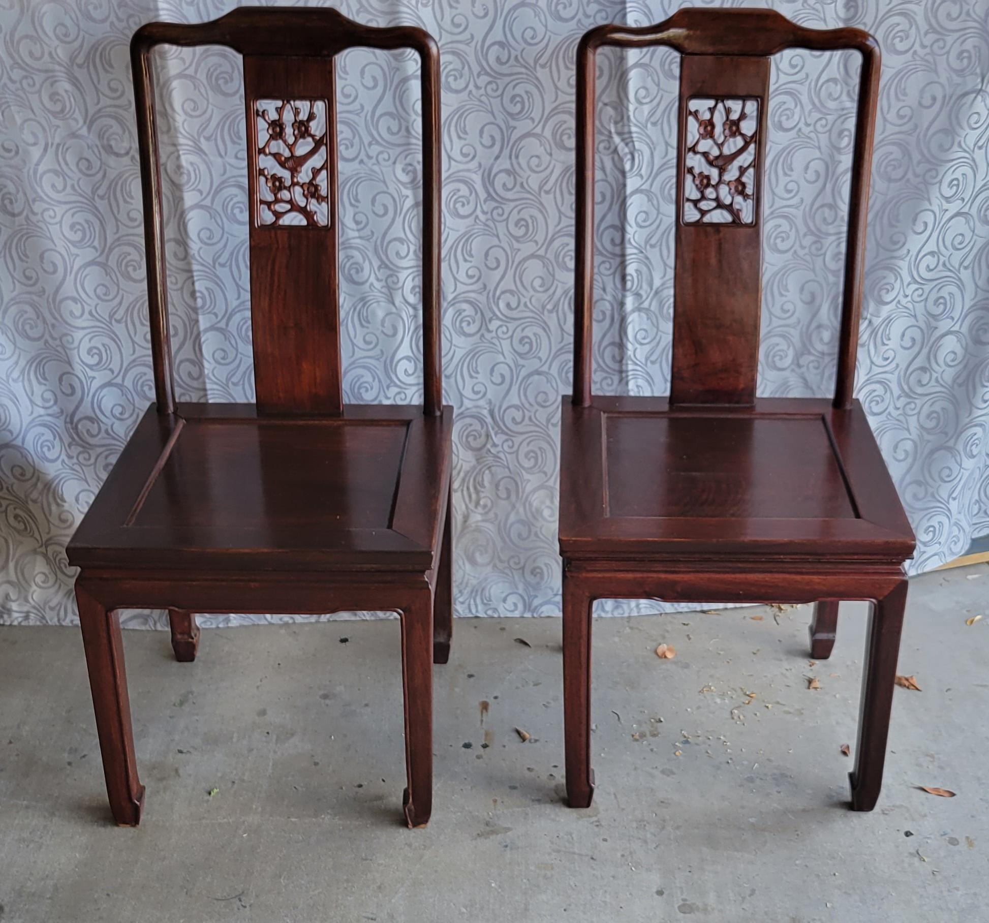 Vintage George Zee and Co. Mahogany Side Chairs - set of 2 For Sale 5