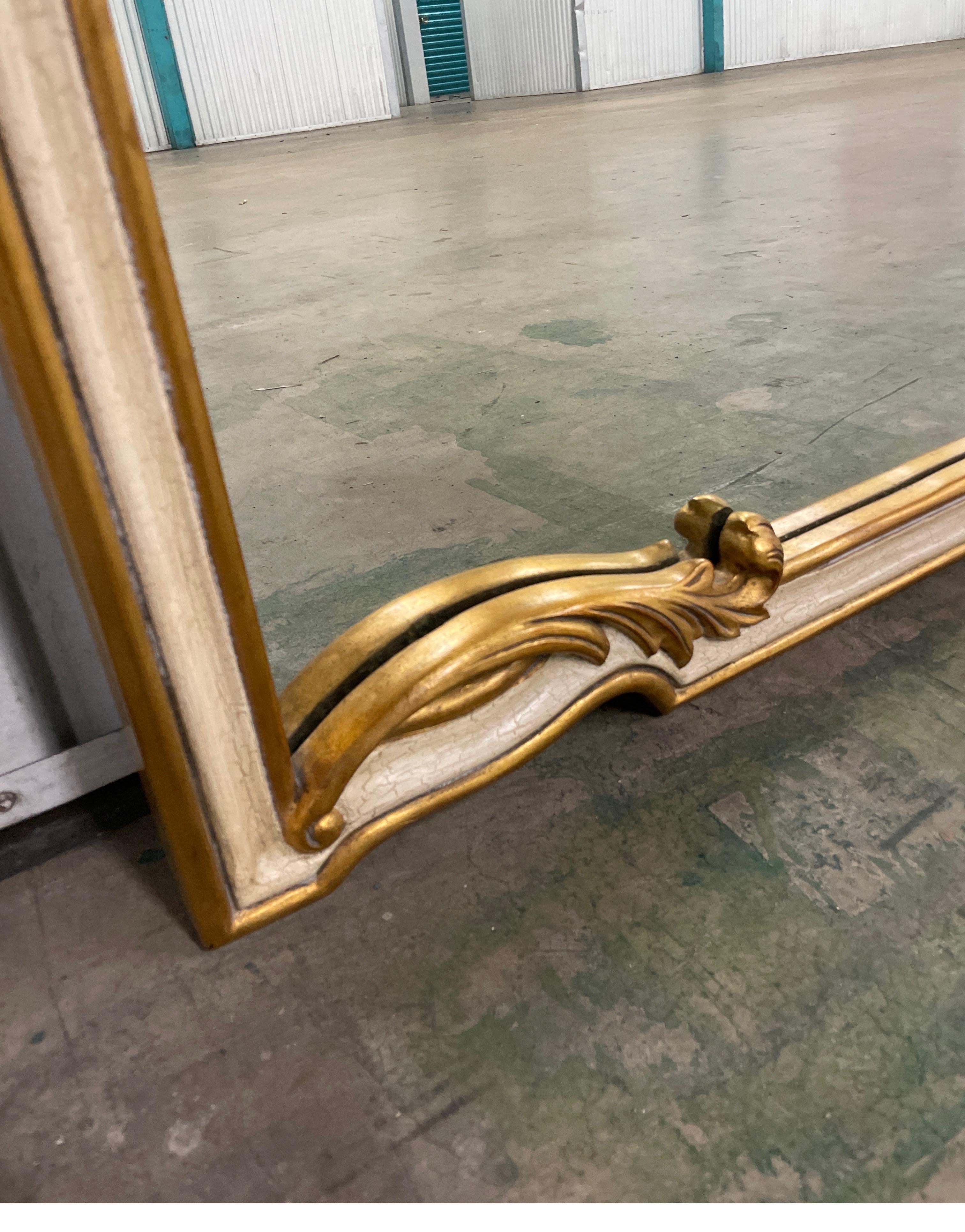 Giltwood Hand Carved & Gilded Mantel Mirror by Harrison & Gil For Sale