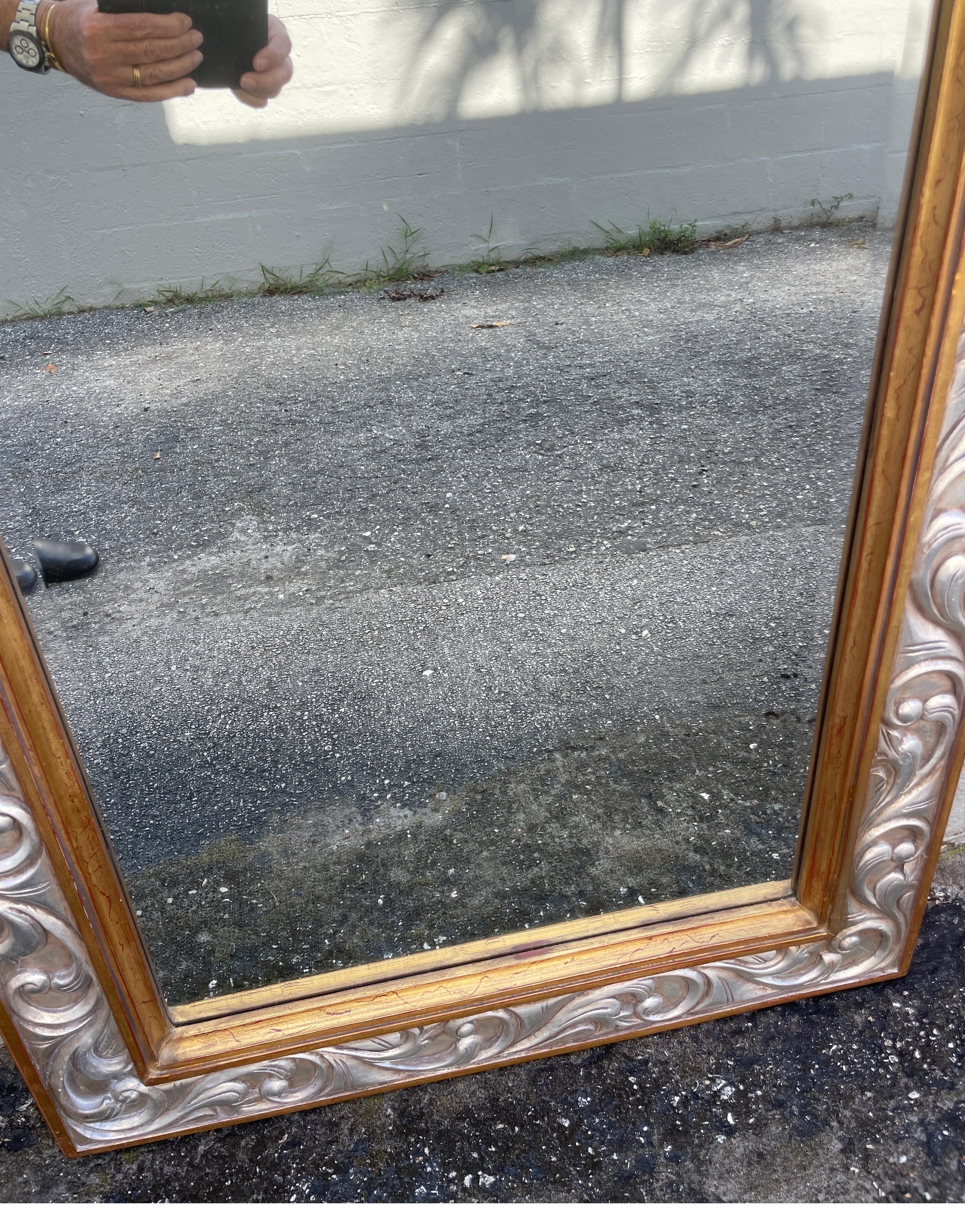 Hand Carved & Gilded Mirror by Harrison & Gil In Good Condition For Sale In West Palm Beach, FL