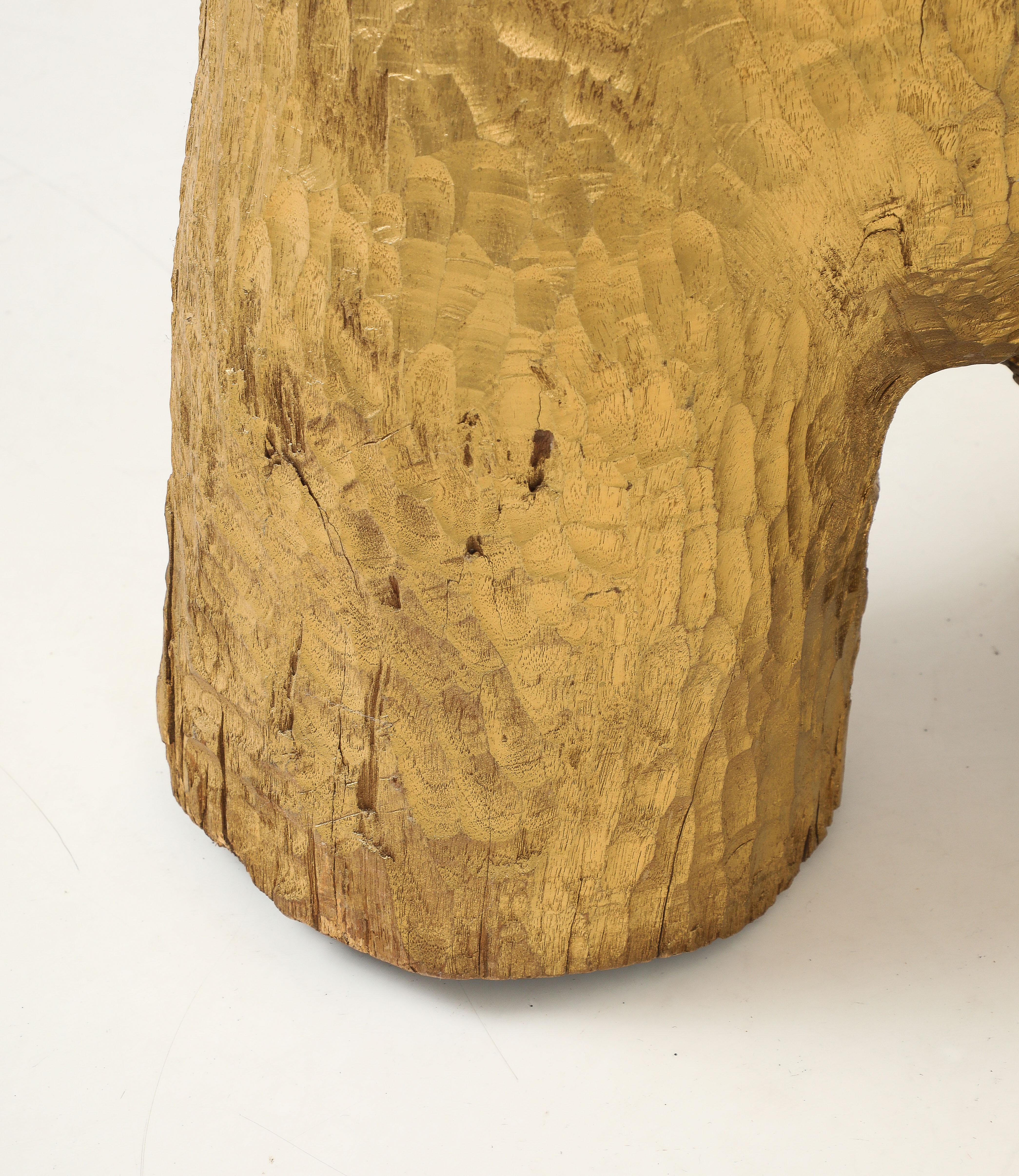 Hand Carved Gilded Torso Sculpture For Sale 2