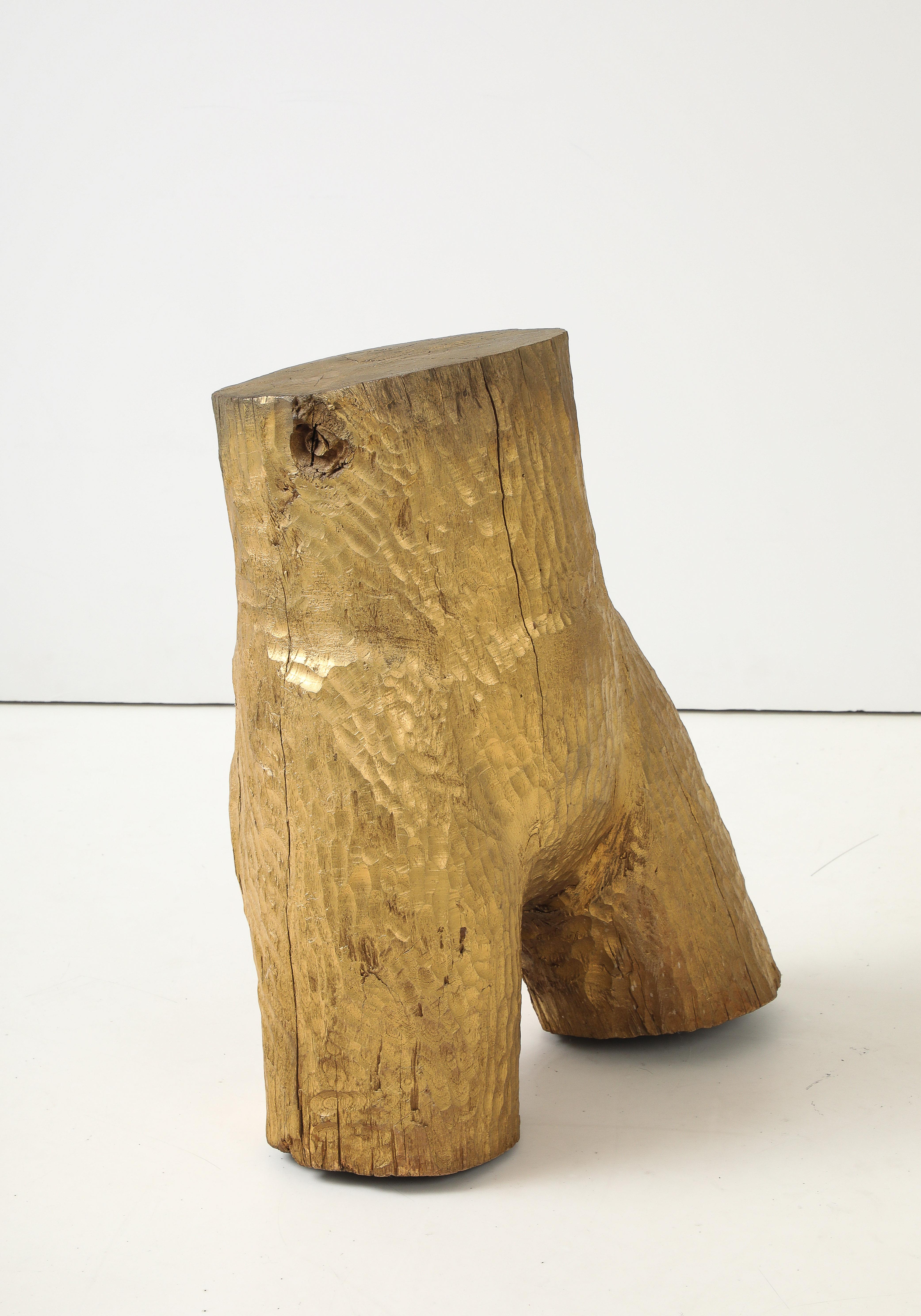 American Hand Carved Gilded Torso Sculpture For Sale