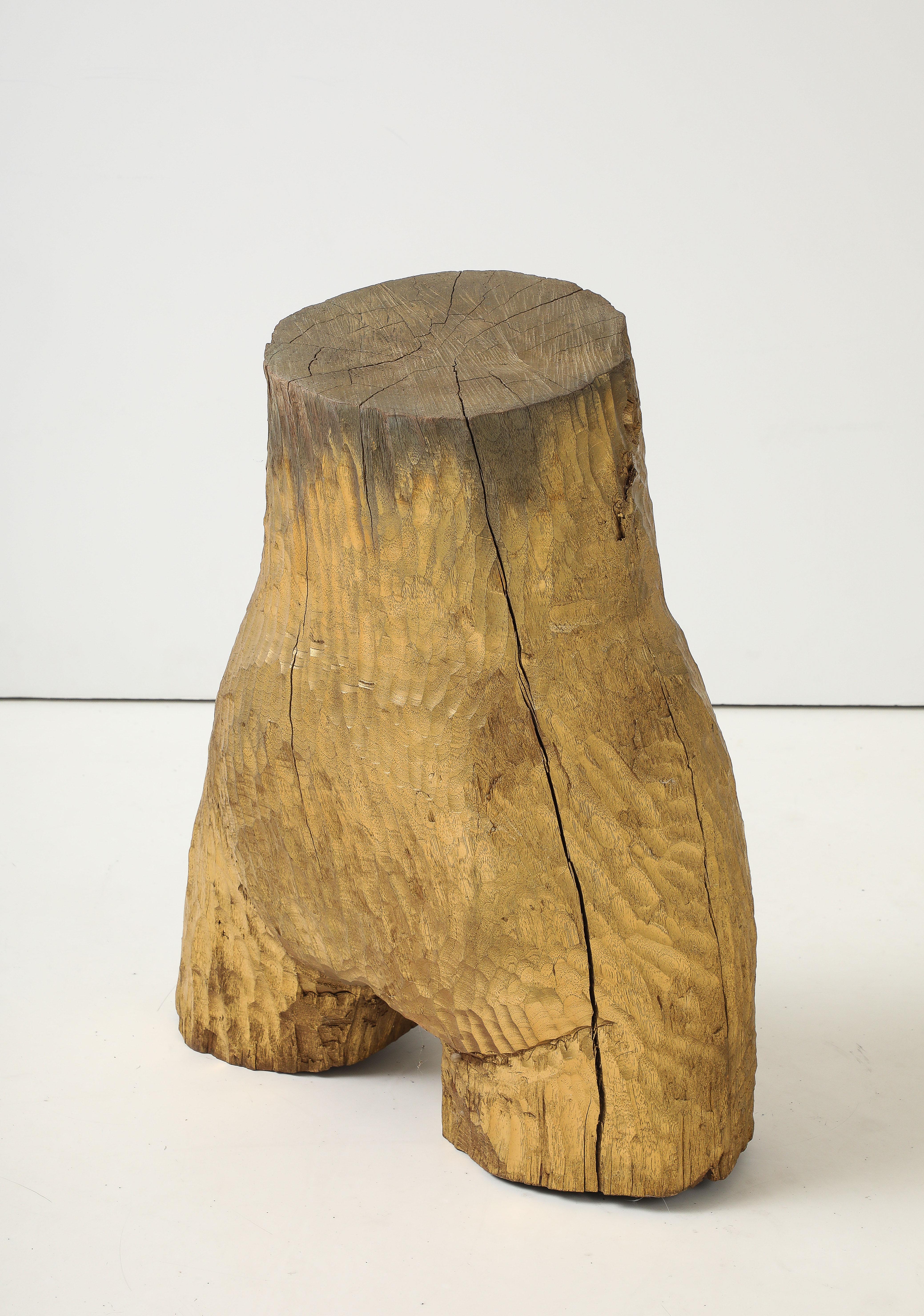 Wood Hand Carved Gilded Torso Sculpture For Sale
