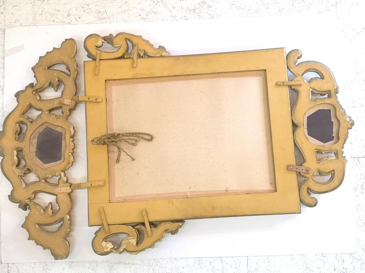 Hand Carved Gold-Plated Wooden Mirror, 19th Century 8