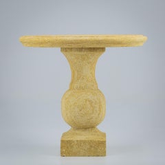 Hand Carved Golden Cotswold Oolitic Limestone Table