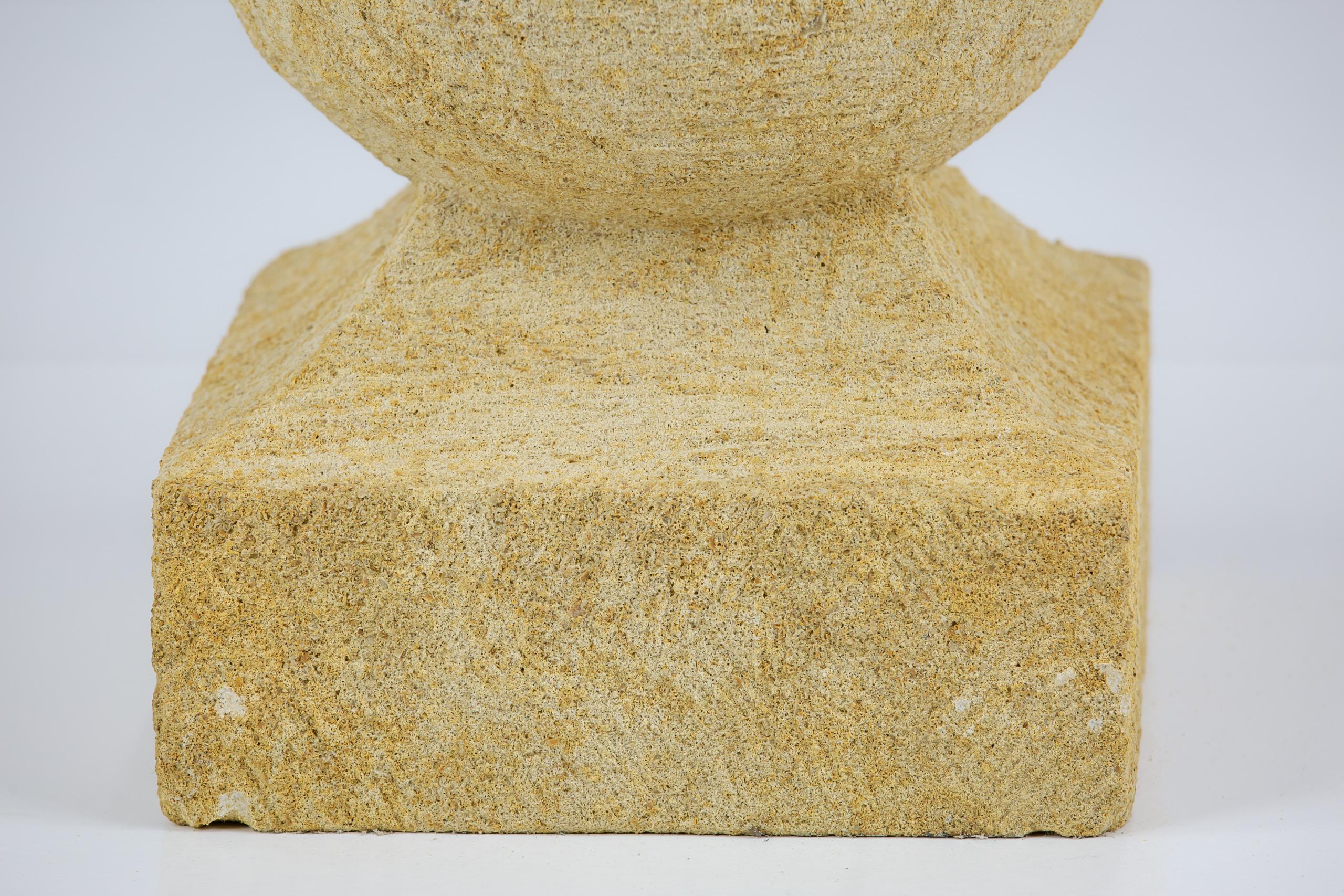 Hand Carved Golden Cotswold Oolitic Limestone Table For Sale 2