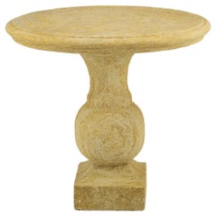 Table en pierre oolithique dorée de Cotswold, sculptée à la main