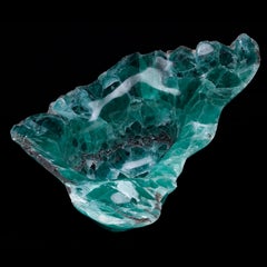 Hand-Carved Green Fluorite Freeform Bowl