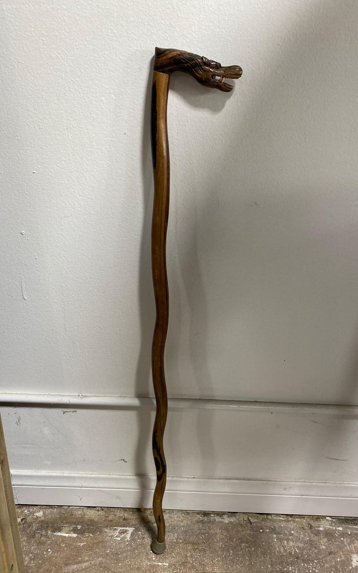 dragon head walking stick