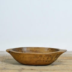 Hand-carved Hungarian dough bowl, circa 1900