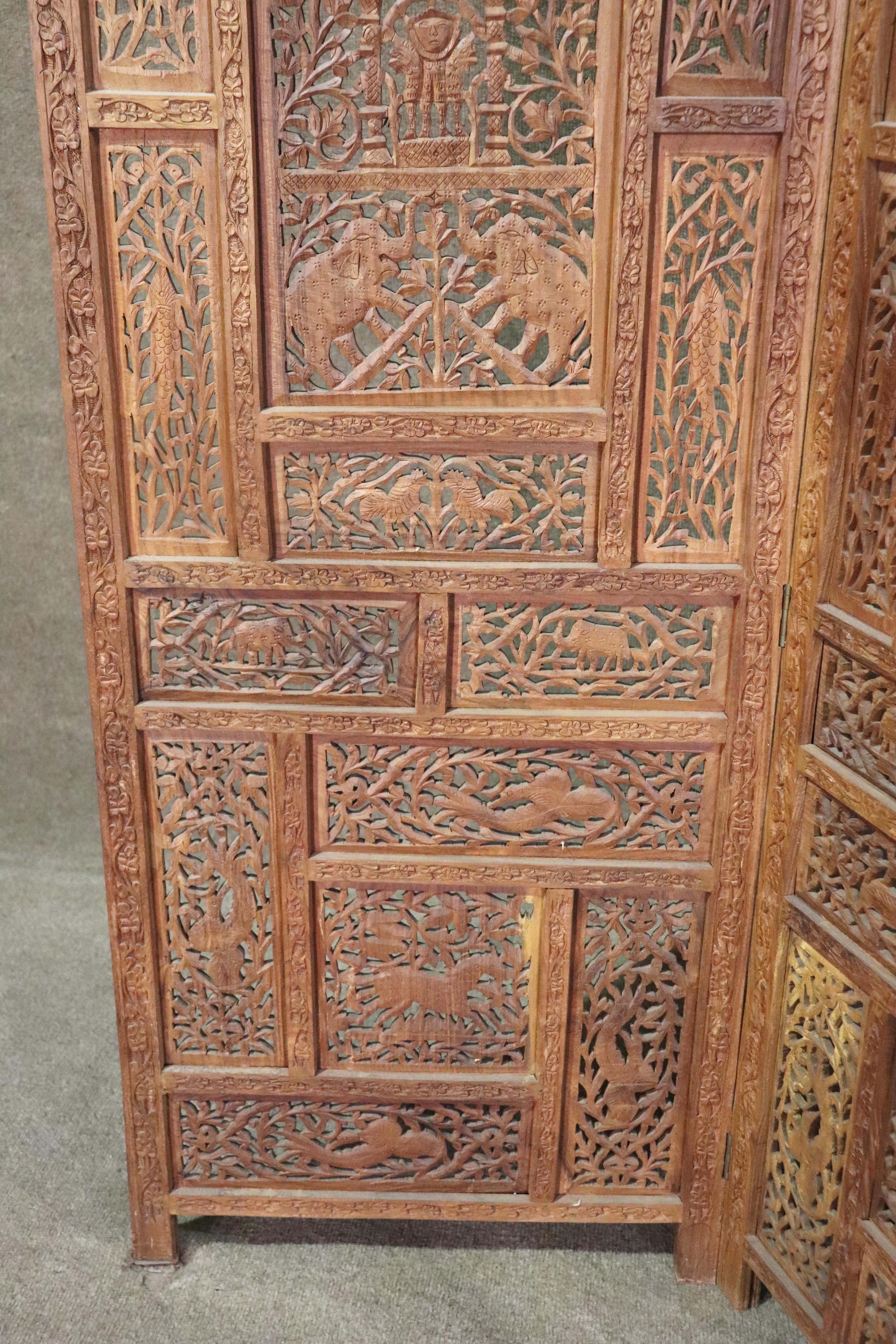 Six foot tall wood screen with four 19.75