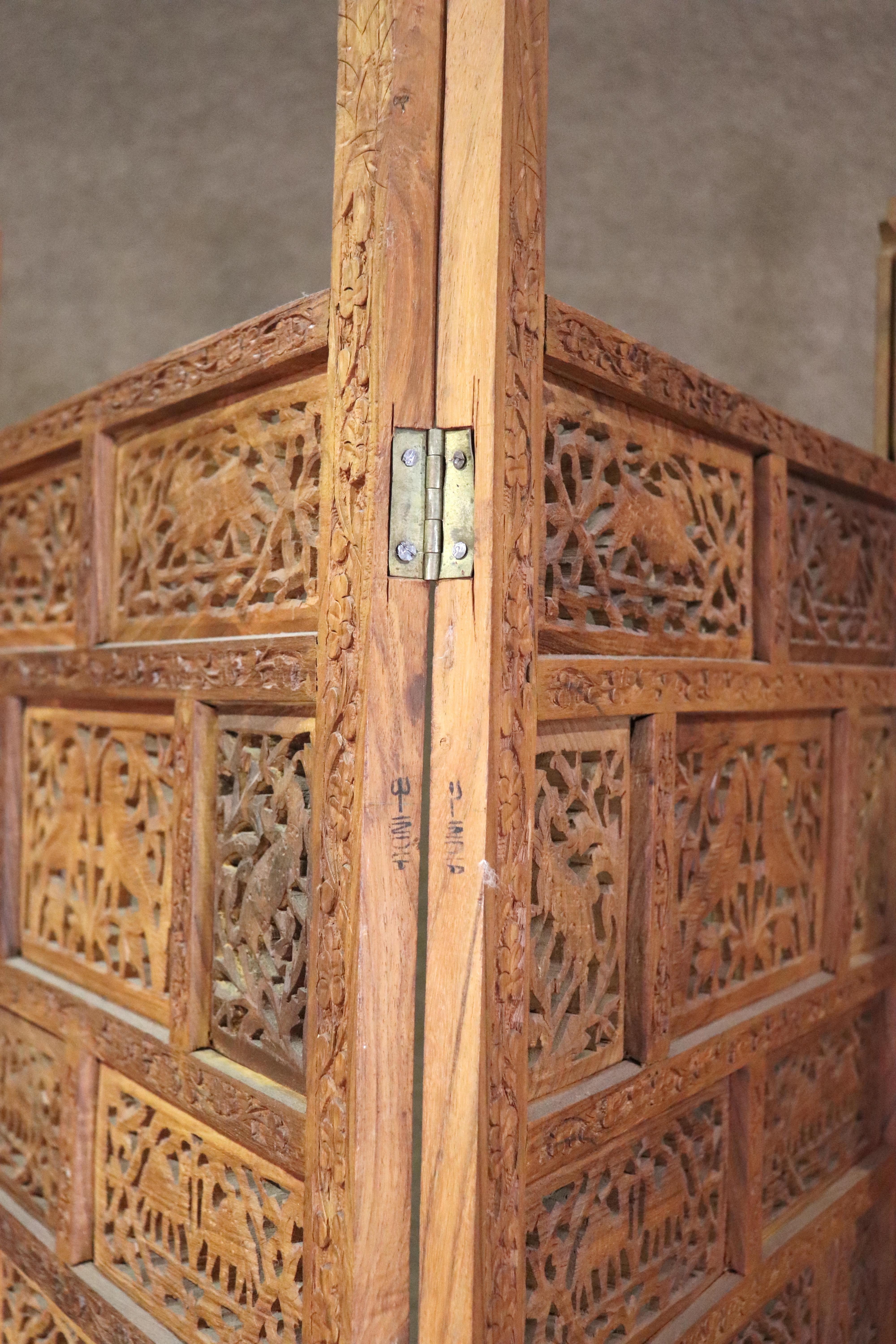 Hand Carved Indian Room Divider For Sale 1