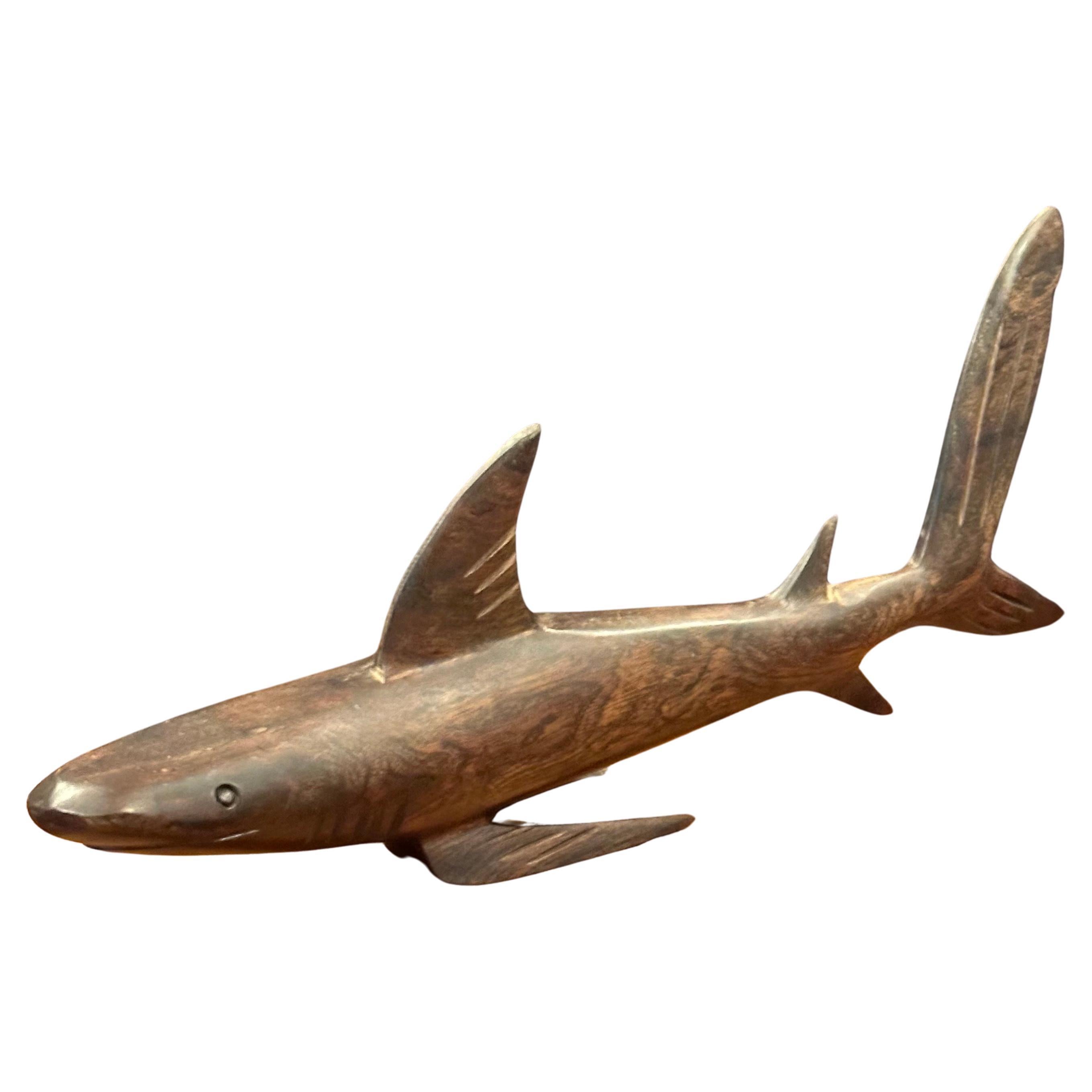 Hand Carved Ironwood Shark Sculpture 4