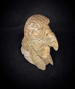 Hand-Carved Iroquois Indian Sculpture by Sagowis - Authentic Canadian Art - 2Y87