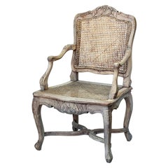 Hand Carved Italian Caned Armchair
