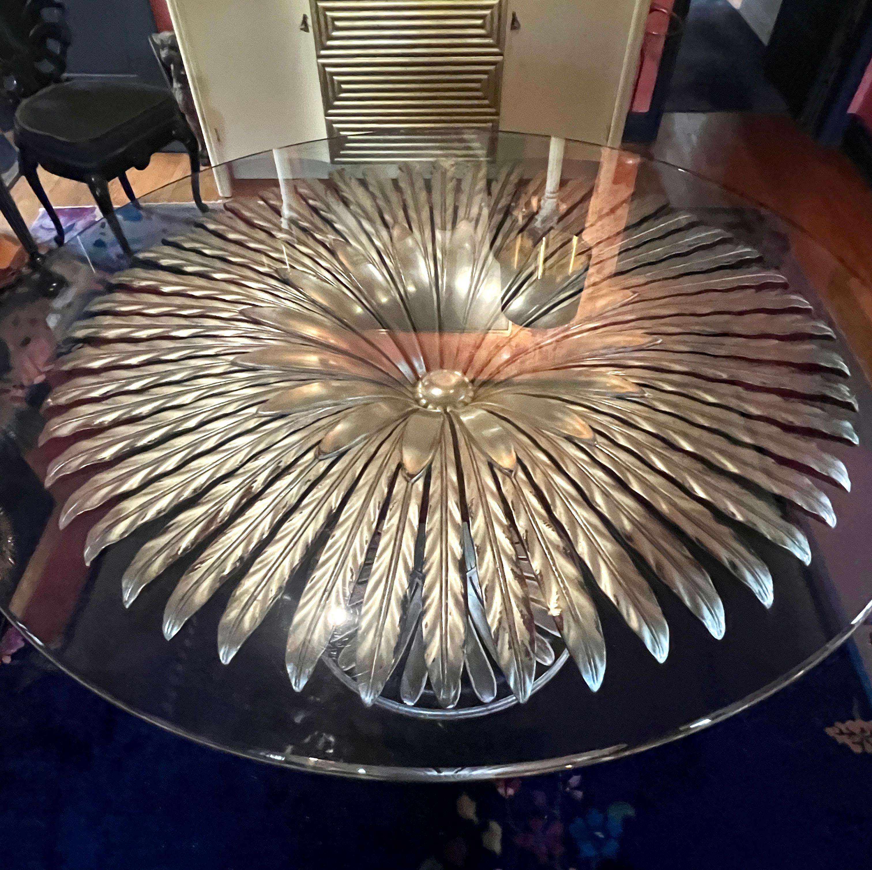 Tavolo da pranzo o da centro in legno dorato italiano intagliato a mano da Pier Luigi Colli in vendita 1