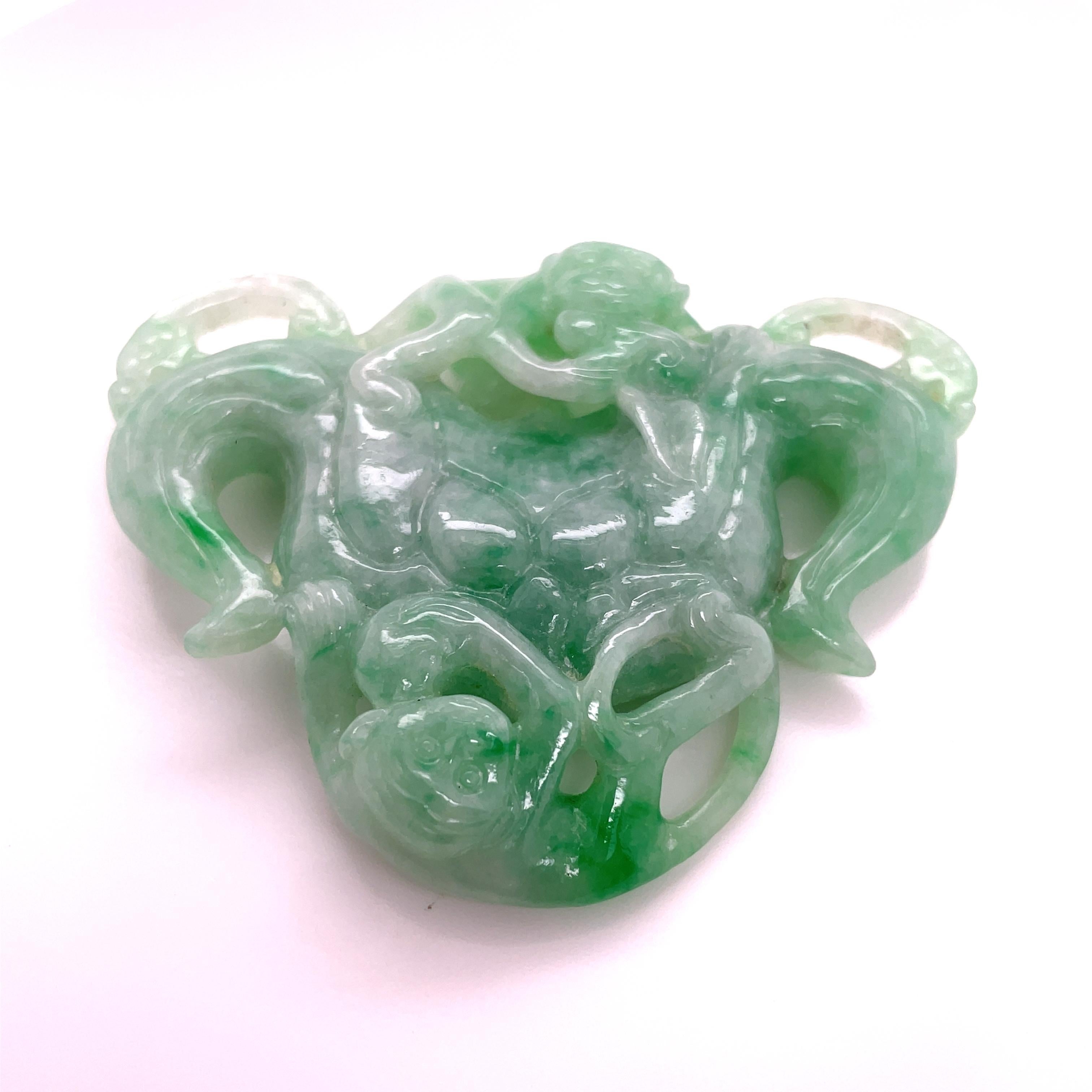Contemporary Hand-Carved Jade Stone For Sale
