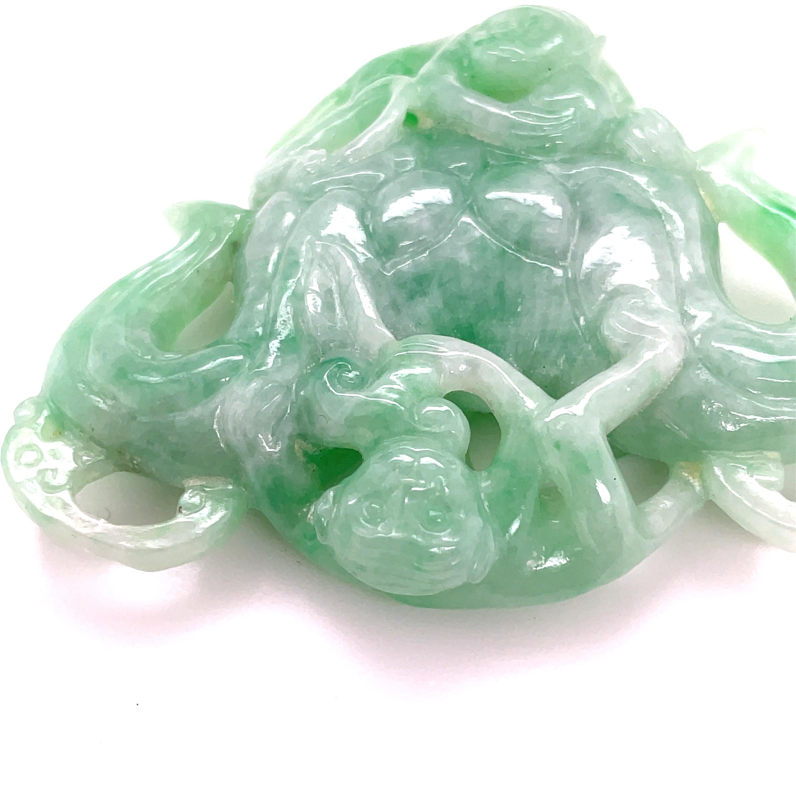 Women's or Men's Hand-Carved Jade Stone For Sale