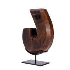 Gancio da focolare giapponese Jizai Kagi intagliato a mano, 1603-1867