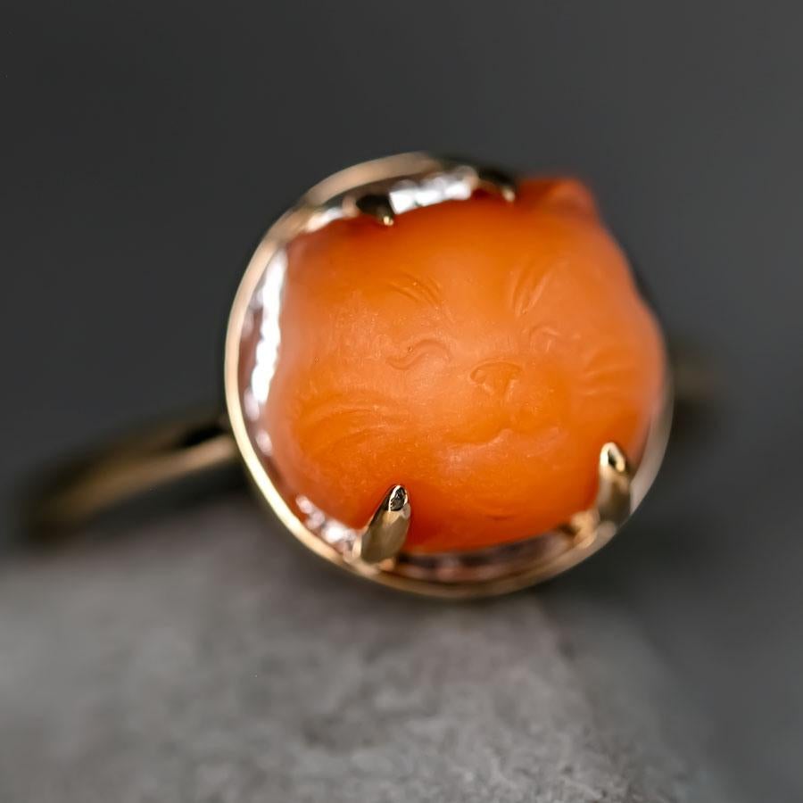 Hand Carved Kitty Cat Mexican Fire Opal Engagement Wedding Ring 14K Yellow Gold.


Free Domestic USPS First Class Shipping!  Free One Year Limited Warranty!  Free Gift Bag or Box with every order!



Opal—the queen of gemstones, is one of the most
